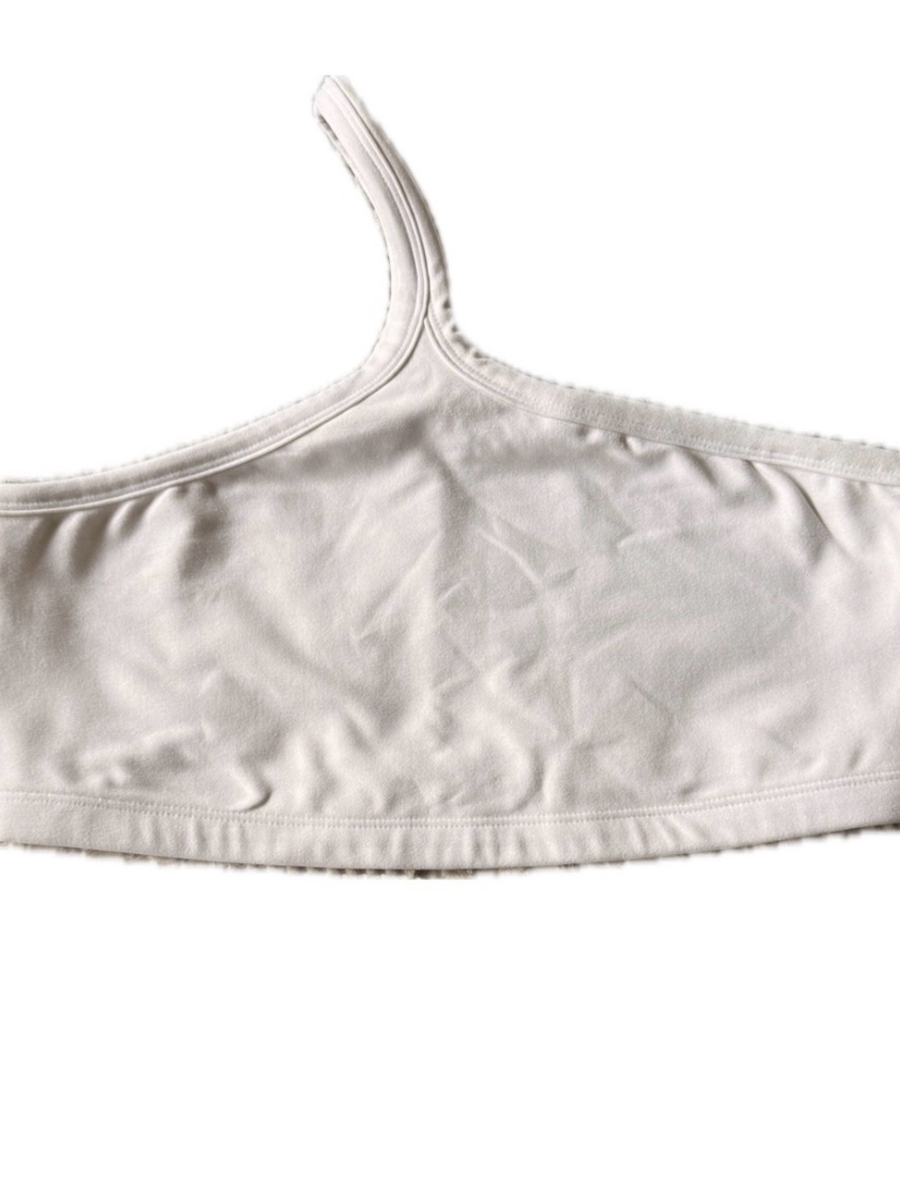 Beyond Yoga One-Shoulder Crop bra/Tank Top in white